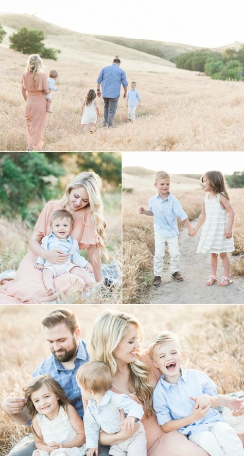 orange-county-family-photographer-4 Blush And Blue Family Pictures, Pink Blue Family Pictures, Light Pink Family Photo Outfits, Spring Family Photo Ideas, Light And Airy Fall Family Photos, Pastel Family Pictures Outfits, Pink Family Photo Outfits, Family Photos Pink, Spring Family Photo Shoot