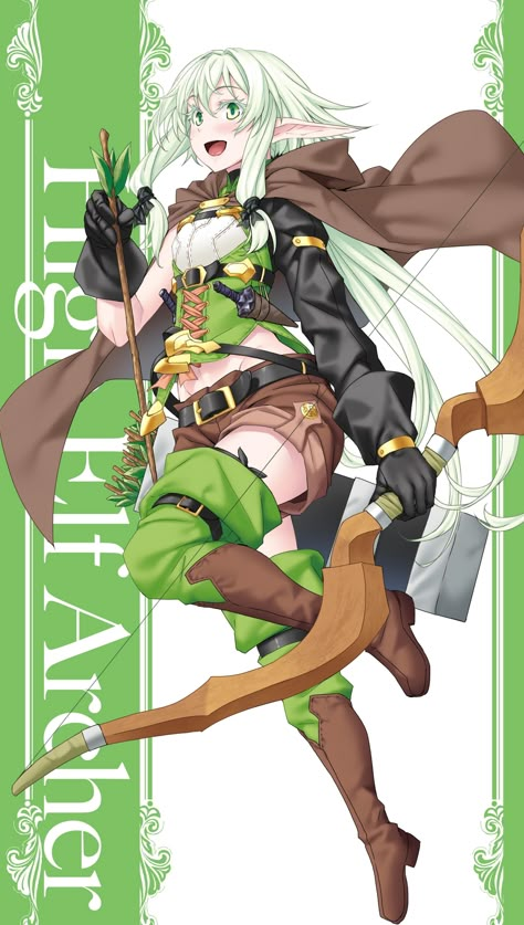 Manga elf High Elf Archer, Elf Archer, Goblin Art, Tous Les Anime, Anime Elf, Goblin Slayer, High Elf, Anime Reference, Monster Girl