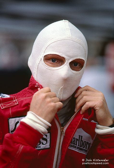 Niki Lauda With Balaclava – Monaco GP 1984 Niki Lauda, Monaco Gp, Mc Laren, Gangsta Rap, Sport Automobile, Formula 1 Car, World Champion, Motor Racing, Racing Driver