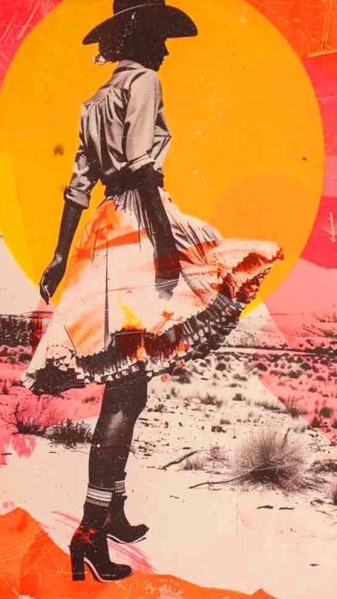 Arizona Western Aesthetic, Modern Western Art, Spaghetti Western Aesthetic, Western Art Wild West, Wild West Landscape, Unique Wall Painting, Western Pop Art, Ranch Sunset, Wild West Art