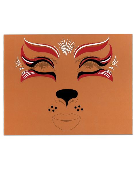 Fox Costume Makeup, Fox Makeup Halloween, Fox Face Paint, Fox Halloween Costume, Fox Decal, Halloween Makeup Kits, Cunning Fox, Fox Halloween, Dog Makeup