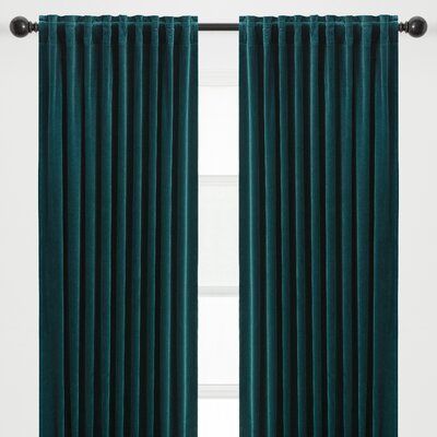 Emerald Green Velvet Curtains, Teal Velvet Curtains, Green Silk Curtains, Heading Design, Velvet Room, Green Drapes Bed Bath & Beyond, Curtain Headings, Unique Curtains, Darkening Curtains