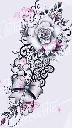 Rose With Butterfly Tattoo Design, Roses And Dragonfly Tattoos, Female Arm Tattoos Ideas Half Sleeves, Roses Butterfly Tattoo Design, Butterfly Tattoo With Roses Half Sleeves, Unique Butterfly Rose Tattoo Designs, Medical Tattoos, Growth Tattoos, Girly Skull Tattoos