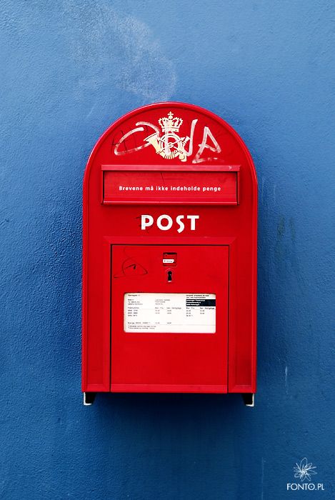 Picture of #Denmark (#Danmark, #DK) Antique Mailbox, Red Mailbox, Vintage Mail, Danish Christmas, Post Boxes, Mail Boxes, Denmark Travel, You've Got Mail, Nordic Countries