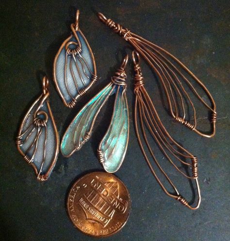 Wire Fairy Wing Earrings, Diy Fairy Wing Earrings, Wire Wrapped Fairy, Fairy Wire Jewelry, Fairy Wing Jewelry, Metal Wrapped Jewelry, Fairy Jewelry Diy, Wire Fairy Wings, Fairy Wings Earrings