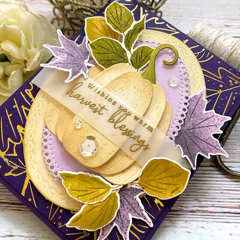 November Crafts, Teacher Treats, Purple Pumpkin, Harvest Blessings, Pumpkin House, Purple Cards, Owl Gifts, Fallen Leaves, Thanksgiving Kids