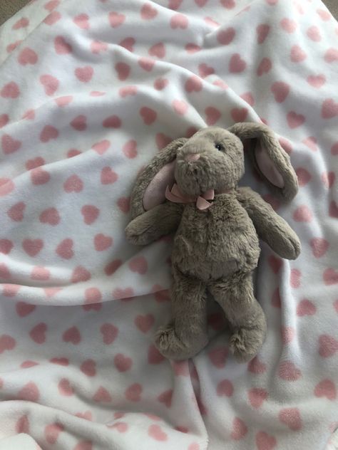 #coquette #bunny #aesthetic #feminine #cute Coquette Bunny, Heart Blanket, Soft Heart, Cute Aesthetic, Pink Heart, Soft Pink, Room Ideas, Pink, Quick Saves