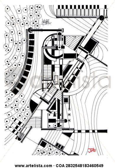 Urban Ideas, Concept Models Architecture, Architecture Images, Architectural Section, Architecture Concept Drawings, Landscape Architecture Design, Abstract Geometric Art, Architecture Design Concept, Tattoo Sketch