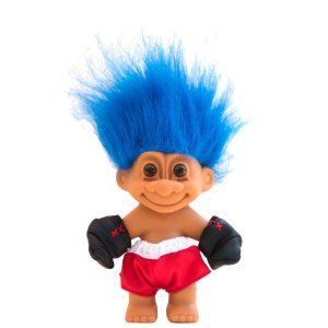 Image detail for -Amazon.com: My Lucky Boxing Boxer Troll Doll w/Gloves & Shorts (Blue ... Short Blue Hair, Troll Dolls Vintage, Hair Dolls, Picture Mix, Troll Doll, Frame Logo, Gift Inspo, Rainbow Cat, Troll Dolls