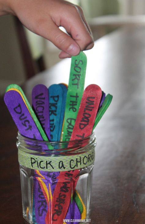 Chore Jar, Chore System, Clean Mama, College House, Chores For Kids, Up House, College Apartment, Chore Chart, Love Is Free