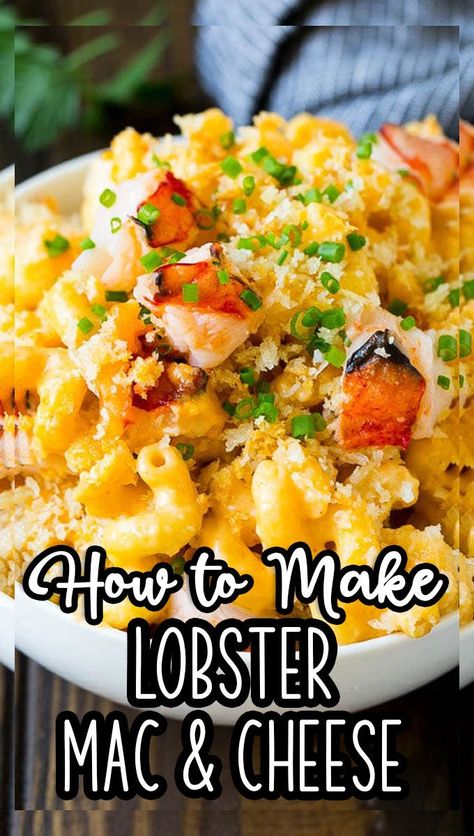 Frozen Lobster Meat Recipes, Lobster Mac And Cheese Recipe Best, Lobster Meat Recipes, Baked Lobster Mac And Cheese, Creamy Lobster Mac And Cheese Recipe, Crab Lobster Mac And Cheese, Mac And Cheese With Lobster, Lobster And Crab Mac And Cheese, Cooking Frozen Lobster Tails