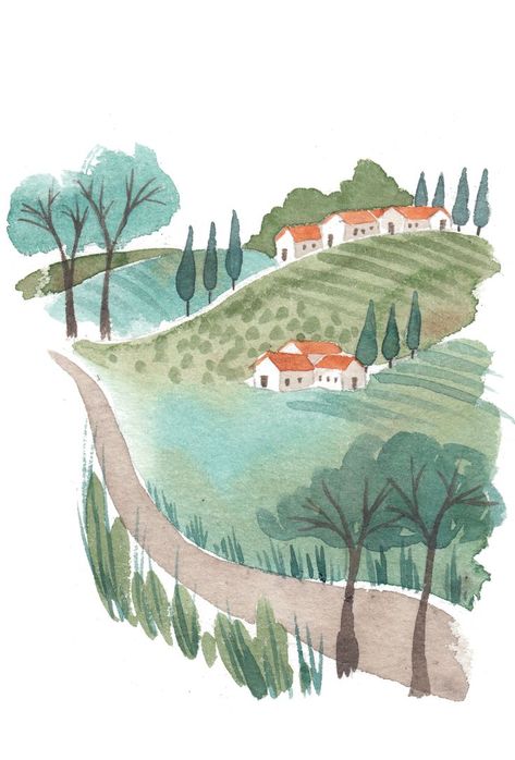 Block Illustration, Emma Block, Watercolor House Painting, Travel Art Journal, Watercolor Postcard, Watercolor Beginner, Watercolor Architecture, Watercolor Sketchbook, Watercolor Art Lessons