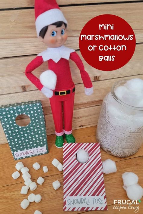 Elf On The Shelf Printables, Snowball Toss, Elf Printables, Elf Games, Elf Yourself, Bowling Games, Cornhole Game, Cornhole Board, Bean Bag Toss