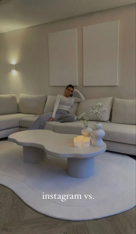 Beige Aesthetic Living Rooms, Beige Apartment Aesthetic, Teddy Couch, Sala Beige, Taupe Room, Livingroom Table, Apartment Couch, Room Aesthetic Decor, Home Decor With Plants