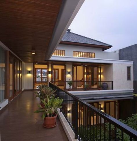 Balinese Modern House, Balinese Landscape, Modern Filipino House, Filipino House, Modern Tropical House, Tropical House Design, Bali House, Tropical House, House Outside Design