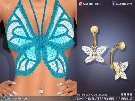 Belly Button Piercing Cute, Sims 4 Piercings, Sims 4 Tattoos, Sims 4 Cas Mods, Sims 4 Anime, Skin Details, Sims 4 Cc Makeup, Sims 4 Expansions, Sims 4 Cc Folder