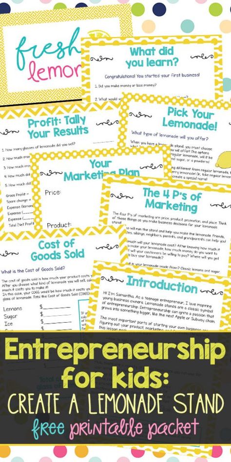 Lemonade Stand For Kids, Kids Lemonade Stand, Kids Lemonade Stands, Diy Lemonade Stand, Kids Lemonade, Homeschool Life, Kids Board, Unit Study, Lemonade Stand