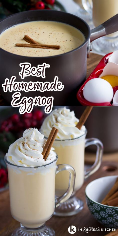 What Is Eggnog, Best Eggnog Recipe, Eggnog Hot Chocolate, Eggnog Recipe Homemade, Peanut Butter Buckeyes, Homemade Eggnog, Eggnog Recipe, Cold Treats, Christmas Story