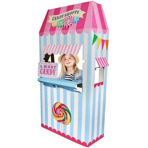 Candy Shoppe Cardboard Stand - 6' Tall Circus Party Games, Carnival Candy, Cardboard Stand, Candy Props, Cardboard Standup, Candy Stand, Carnival Themed Party, Kids Play Tent, Candyland Birthday