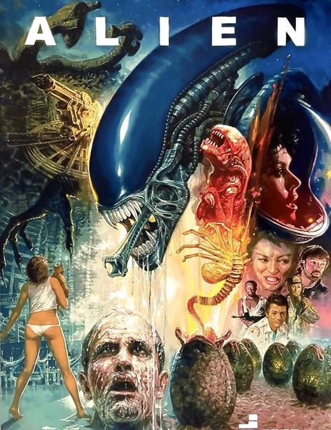 Alien Movie 1979, Alien Poster, Poster Cinema, Harry Dean Stanton, Classic Horror Movies Posters, Tom Skerritt, Aliens Colonial Marines, Alien Movie, Alien 1979