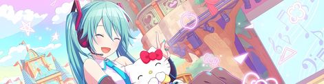 Miku Header, Custom Stuffed Animal, Twitter Banner, Header Banner, Card Banner, Twitter Header, Hair Ornaments, Project Sekai, Hatsune Miku