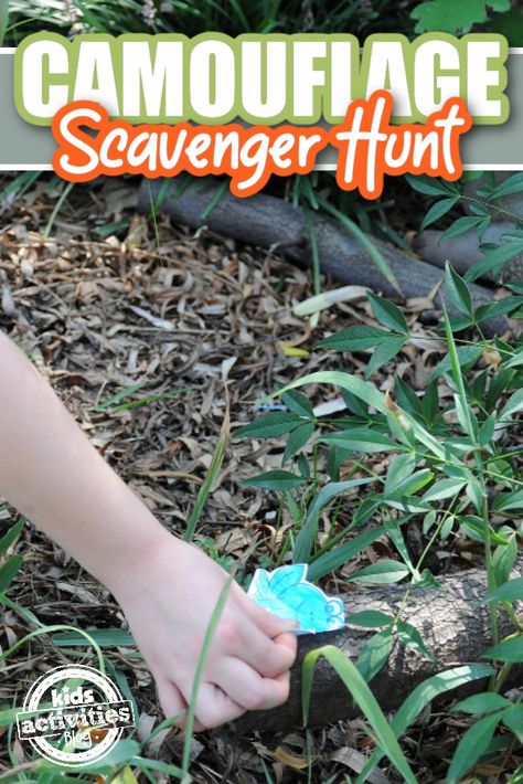 Animal Camouflage Scavenger Hunt w/ Printable | Kids Activities Blog Camoflauge Preschool Activities, Camouflage Activities For Preschoolers, Camouflage Activities, Biomes Activities, Printable Kids Activities, School Scavenger Hunt, Zoo Preschool, Elementary Stem, Sports Activities For Kids