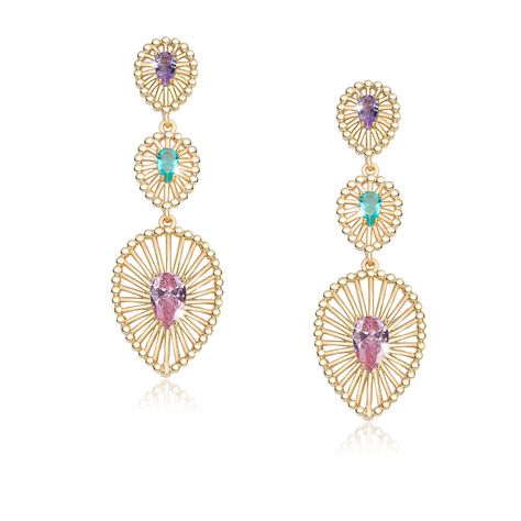 PRICES MAY VARY. Earring size: 1.89"(H)*0.63"(W) the medium size crystal gold long statement earrings for women makes you feel comfortable and lightweight, and it is also perfect for all-day wear. Material: cubic zirconia, crystal, eco-friendly 14K gold plated copper, 925 sterling silver post. Nickel-free, Lead-free, Cadmium-free and Hypoallergenic earrings. Highly Resistant to Rust and Tarnish. Design Inspiration: These teardrop long gold dangle drop earrings for women are sparkly fashion and e Leaf Chandelier, Sparkly Fashion, Colorful Crystals, Clothing Jewelry, Filigree Jewelry, Hypoallergenic Earrings, Classic Jewelry, Gold Earrings Dangle, Gold Fashion