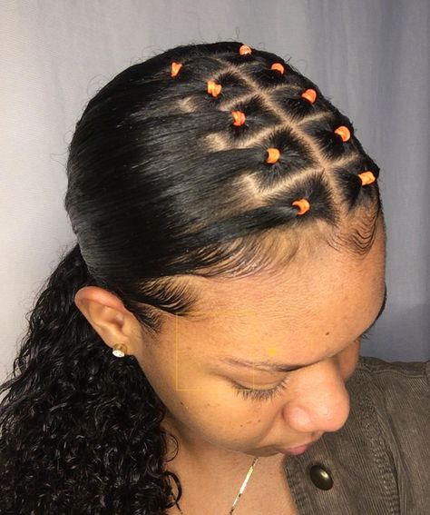 Rubber Band Hairstyles With Locs, Elastic Band Hairstyles Curly Hair, Cute Hairstyles With Colored Rubber Bands, Rainbow Rubber Band Hairstyle, Natural Hairstyle Ideas Rubber Band, Natural Rubber Band Hairstyles, Natural Hair Styles Easy Rubber Bands, Natural Hairstyles For Black Women Rubber Bands, Rubber Band Ponytail Hairstyles