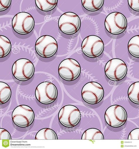 Seamless Pattern With Baseball Softball Ball Graphics. Stock Vector - Illustration of balls, abstract: 120485312 Backdrop Fabric, Wrapping Paper Design, Graphics Illustration, Baseball Softball, Softball, Seamless Pattern, Seamless Patterns, Stock Vector, Pattern Design