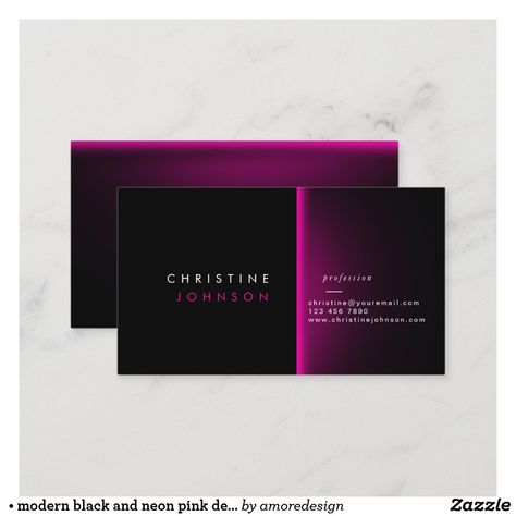 Unusual Business Card, Insta Tattoo, Force Shield, Esthetician Supplies, Business Card Design Black, Pink Business Card, Card Design Handmade, Black Business Card, Happy Birthday Quotes For Friends