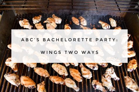 ABC’s Bachelorette Party: Wings two ways | tarynintotravel.com | wingstwoways #chickenwings #partyfoods Banana Split Bar, Spicy Stir Fry Sauce, Gluten Free Entertaining, Sugar Cookie Pizza, Party Wings, Disney World Tips, Peach Cocktail, Travel Disney, Honey Barbecue