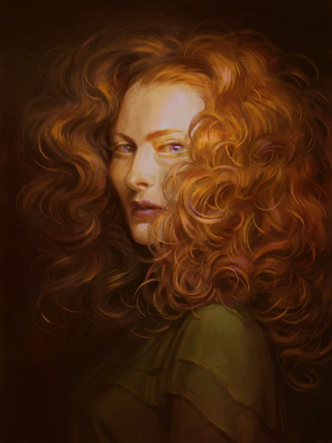 Older Woman Art, Pathfinder Rpg Characters, Elven Woman, Redhead Characters, Study Painting, Fantasy Portraits, Dnd Art, Art Diary, Warhammer Fantasy