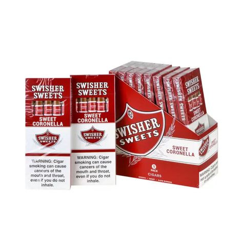 Swisher Sweets Coronellas are machine-made cigars of superior quality, and they come at an unbelievably reasonable cost. After a long day, you can relax by smoking one of these sweet, mild coronellas that have been packed with premium tobaccos for a pleasurable experience. The natural taste is exquisite, and the aroma tantalizing. Suitable for both casual and regular smokers, these cigars come in boxes of fifty for the price of thirty! Each box consists of ten packs with five cigars each so t... Swisher Sweets, Good Cigars, Jacksonville Florida, Popular Brands, Cigars, Discount Code, Utah, The Natural, Hawaii