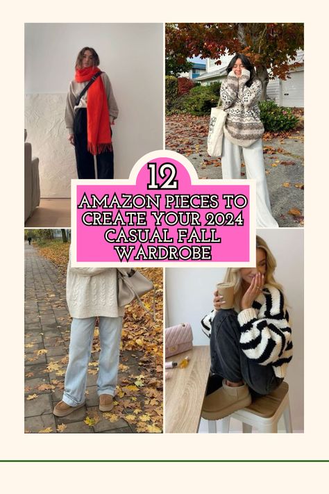 Upgrade your fall wardrobe with these 12 Amazon must-haves for 2024! Amazon Fall Fashion 2024, Amazon Winter Outfits, Amazon Fall Fashion, Stylish Boots, Autumn Style, Cozy Chic, Fall 2024, Fall Wardrobe, Cozy Sweaters