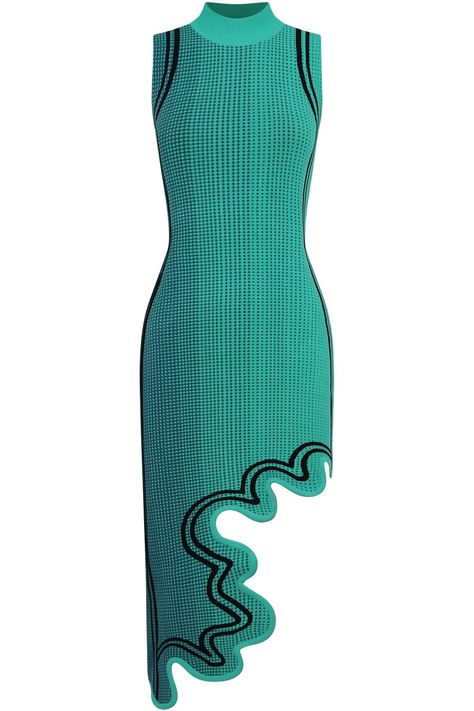 PH5 Lydia Wavy Asymmetric Dress Green Wavy Dress, Asymmetric Dress, Neckline Designs, Online Fashion Boutique, Fashion World, Ribbed Neckline, Asymmetrical Dress, Online Boutiques, Designer Collection