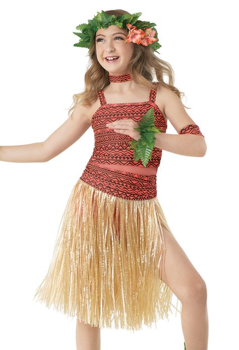 Moana Dance, Hawaii Costume, Hawaii Dance, Character Dance Costumes, Dance Recital Costumes, Rhinestone Skirt, Character Dance, Hula Dance, Costumes For Teens