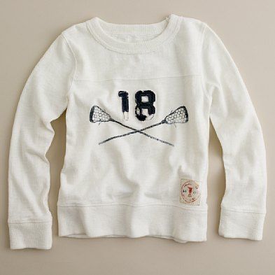 jcrew lacrosse tee Lacrosse Spirit Wear Ideas, Lacrosse Mom Outfit, Lacrosse Bedroom, Lacrosse Party, Jcrew Kids, School Apparel, Lacrosse Shirts, Sporty Fashion, Lacrosse Mom