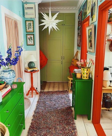 Colourful Eclectic Living Room, Bold Paint Colors For Home, Clowncore Decor, Eclectic Homes, Maximalist Home, Deco Studio, September 10, Eclectic Home, Dream House Decor