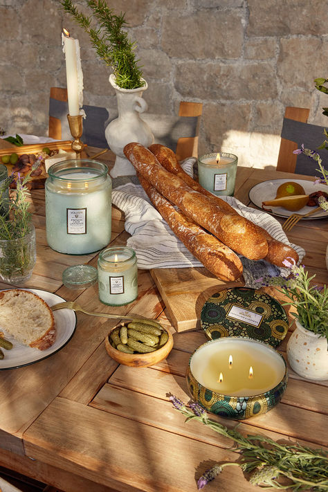 Set the perfect ambience for low key entertainment.   #Voluspa #TheIcons #SparkJoy #HomeFragrance #LuxuryCandles #ScentedCandles #Lavender #Provence Cooking Vibes, Breakfast Platter, Spring Candles, House Plant Pots, Best Gift Cards, Classic Candles, Jar Design, Farm To Table, Lavender Candle