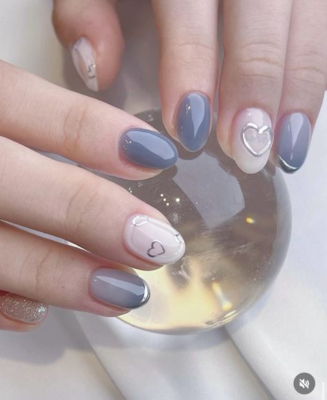 Sky Blue Gel Nails, Sky Blue Nails, Self Nail, Minimal Nails Art, Hello Nails, Cute Simple Nails, Purple Nail Designs, Blue Nail Art, Simple Gel Nails