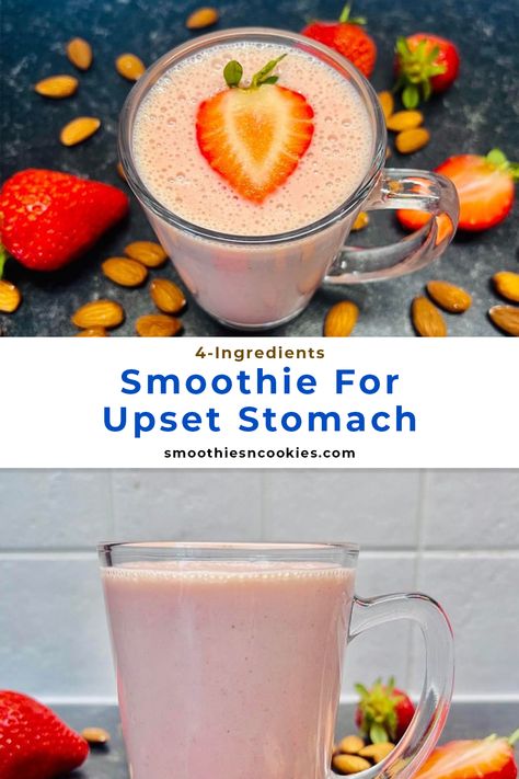 Smoothie For Upset Stomach Upset Stomach Recipes, Stomach Smoothie, Bland Diet Food List, Upset Stomach Food, Upset Stomach Remedy, Stomach Ache Remedy, Bland Diet Recipes, Stomach Remedies, Upset Tummy