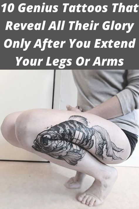 Leg Tattoo Placements, Optical Illusion Tattoo, Clever Tattoos, Incredible Tattoos, Drawing Tattoo, Hand Tattoos For Women, Body Movement, Tattoo Girls, Crazy Stuff