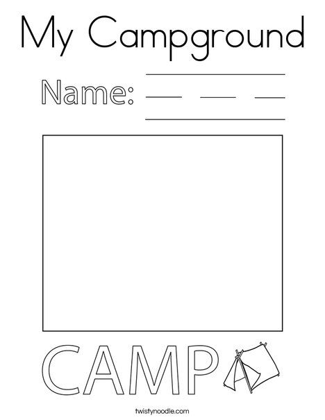 Camping Preschool, Camping Coloring Pages, Coloring Pages Nature, Writing Sheets, Twisty Noodle, Vbs 2024, Children Activities, Holiday Lettering, Preschool Class