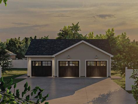 Boat Storage Garage Plan, 050G-0121 Garage Building Plans, Detached Garage Designs, Metal Garage Buildings, Garage Plans Detached, Farmhouse Garage, Pool House Plans, Garage House Plans, Garage Plan, Garage Interior