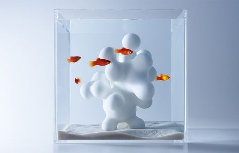 Waterscapes: The fish bowl reimagined by Haruka Misawa – Inspiration Grid | Design Inspiration Fish Tank Design, Fish Home, 3d Printed Objects, Colossal Art, Aquarium Design, Pet Fish, Tank Design, Beautiful Fish, Fish Bowl