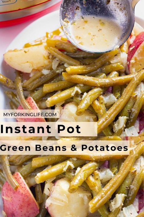 Green Beans Pressure Cooker, Beans And Potatoes Recipe, Instant Pot Red Potatoes, Instant Pot Green Beans, Instant Pot Veggies, Cooking Fresh Green Beans, Multi Cooker Recipes, Beans And Potatoes, Best Pressure Cooker