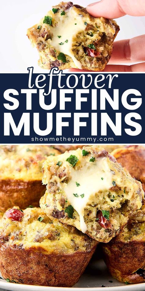 Stove Top Stuffing Muffins, Leftover Stuffing Recipes, Stuffing Muffins, Leftover Stuffing, Casserole Crockpot Recipes, Vegetarian Stuffing, Cornbread Casserole Recipe, Potato Breakfast Recipes, Pizza Roll Recipe