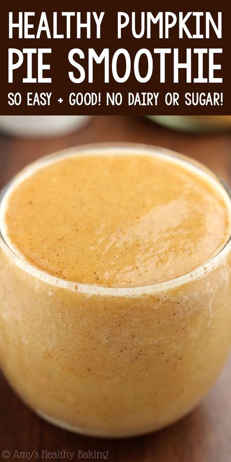 Healthy Pumpkin Recipes Low Calories, Pumpkin Smoothie Healthy, Pumpkin Smoothie Recipe, Sugar Free Smoothies, Low Calorie Pumpkin, Sugar Free Pumpkin Pie, Healthy Pumpkin Pie, Pumpkin Spice Smoothie, Pie Easy