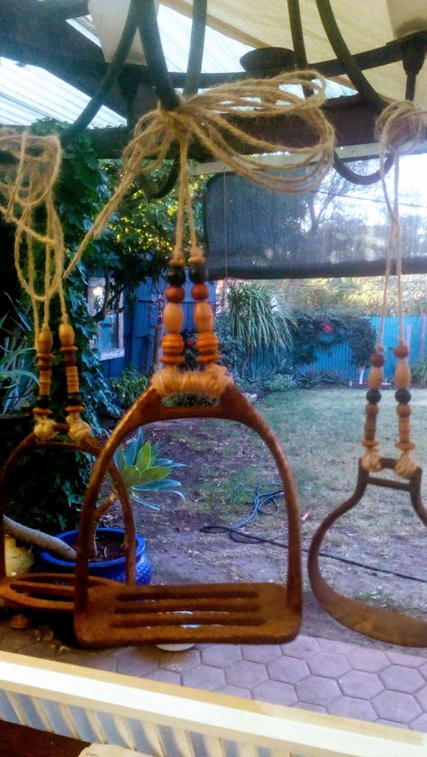 Made these plant/candle hangings from old stirrups purchased at Suzanne's beautiful garden nursery & op shop in Broken Hill NSW ❤ Old Stirrup Ideas, Hanging Candles, Op Shop, Garden Nursery, Stirrups, Western Decor, Beautiful Gardens, Nursery, Candles