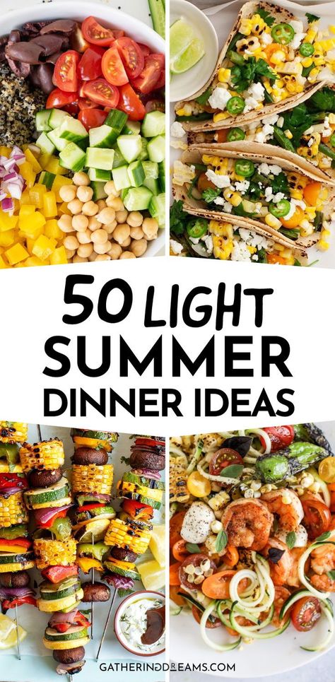 Dinner Ideas For Company, Easy Summer Dinner Ideas, Quick Summer Meals, Light Summer Dinners, Easy Summer Dinner, Summer Dinner Ideas, Air Clay, Easy Summer Dinners, Healthy Summer Dinners